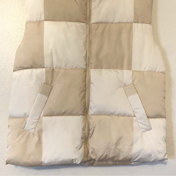 Wild Fable Puffer Vest Sleeveless Checkerboard Print Size Small - Picture 5 of 8